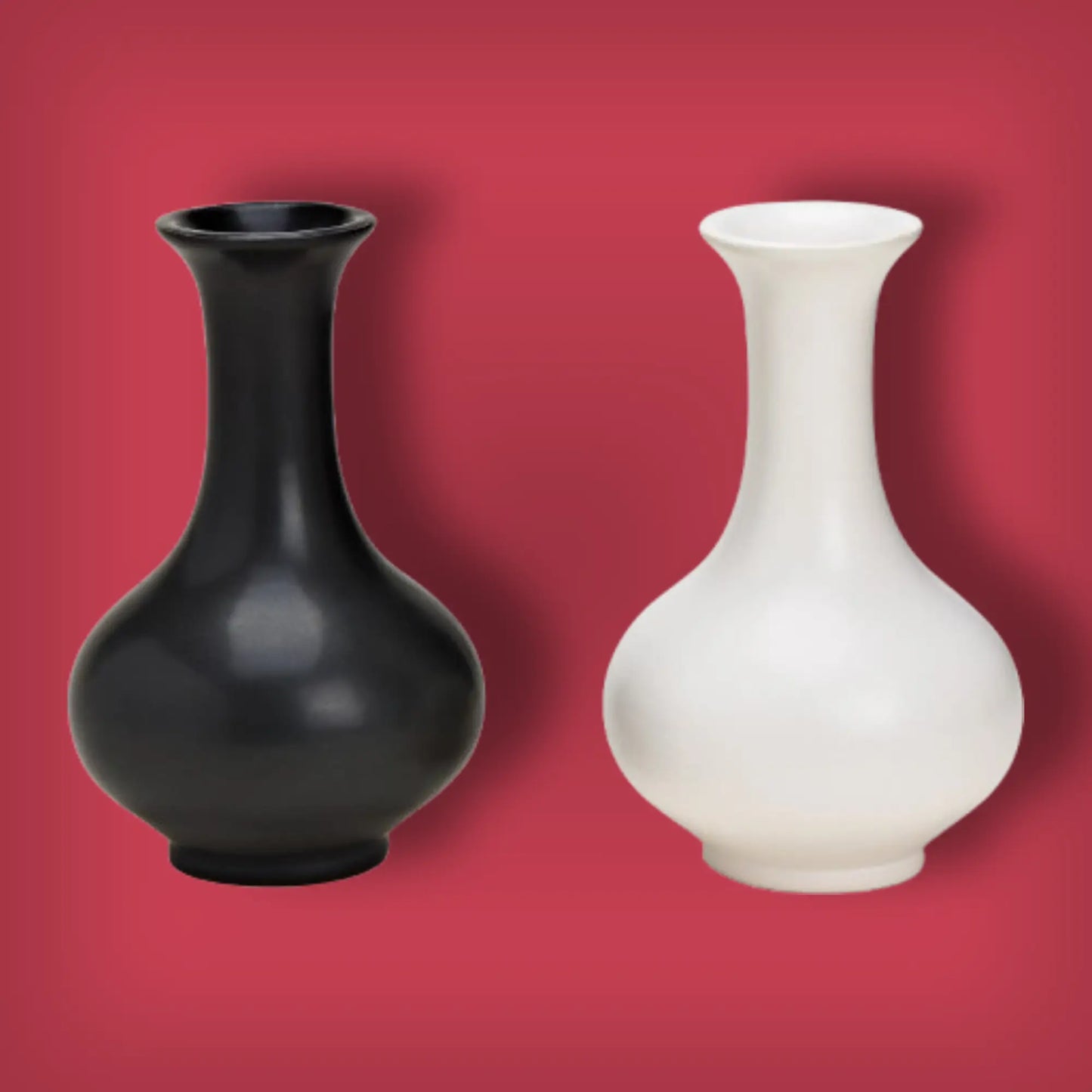 Vase aus Keramik Schwarz-Weiß