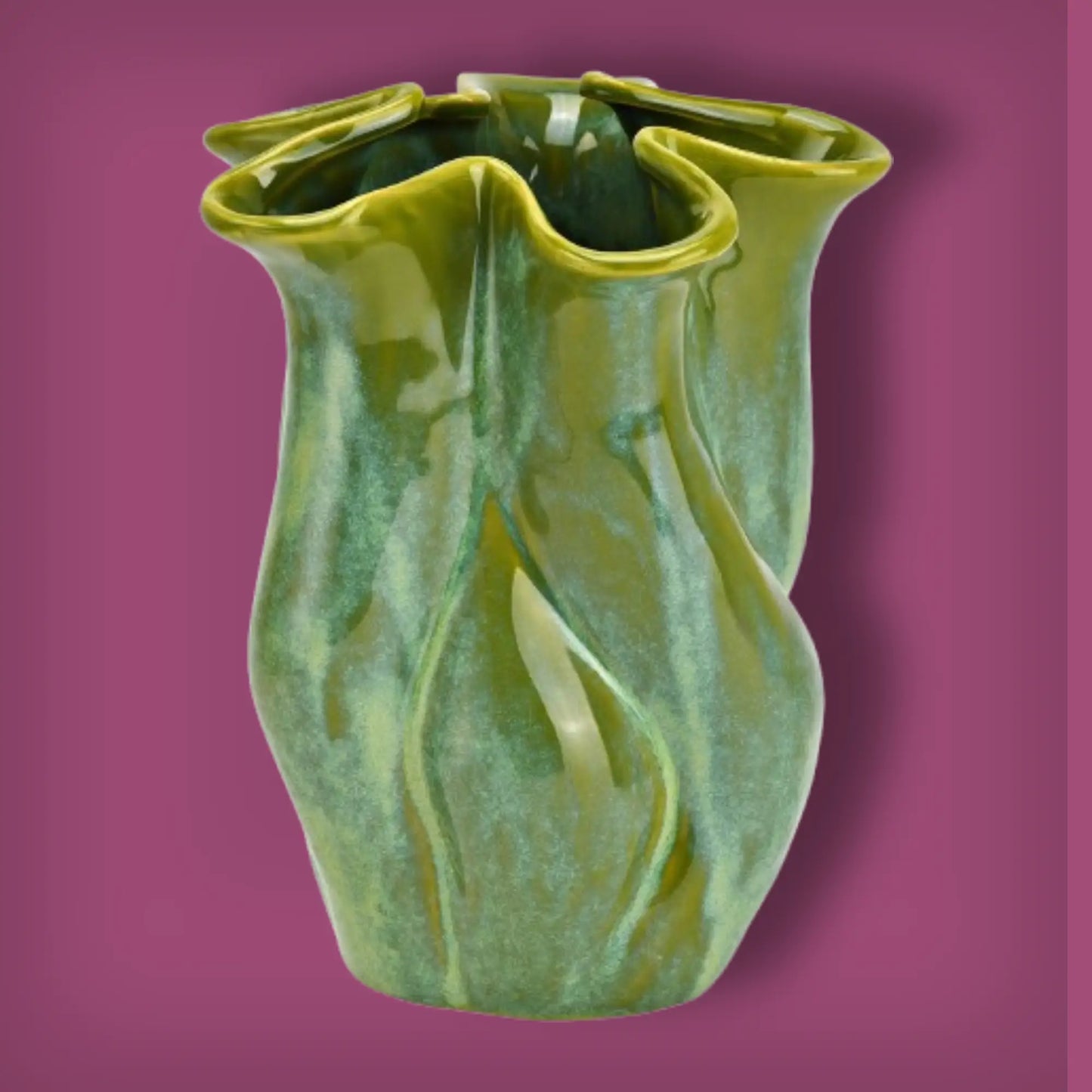 Vase aus Keramik Grün