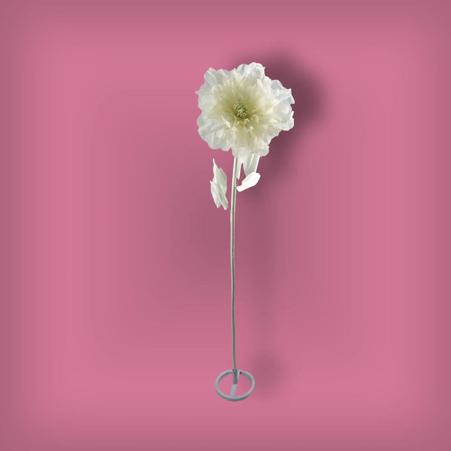Deko-Blume auf Ständer Weiß aus Papier