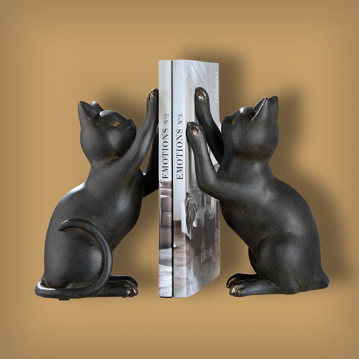 Buchstützen Katze Gatto