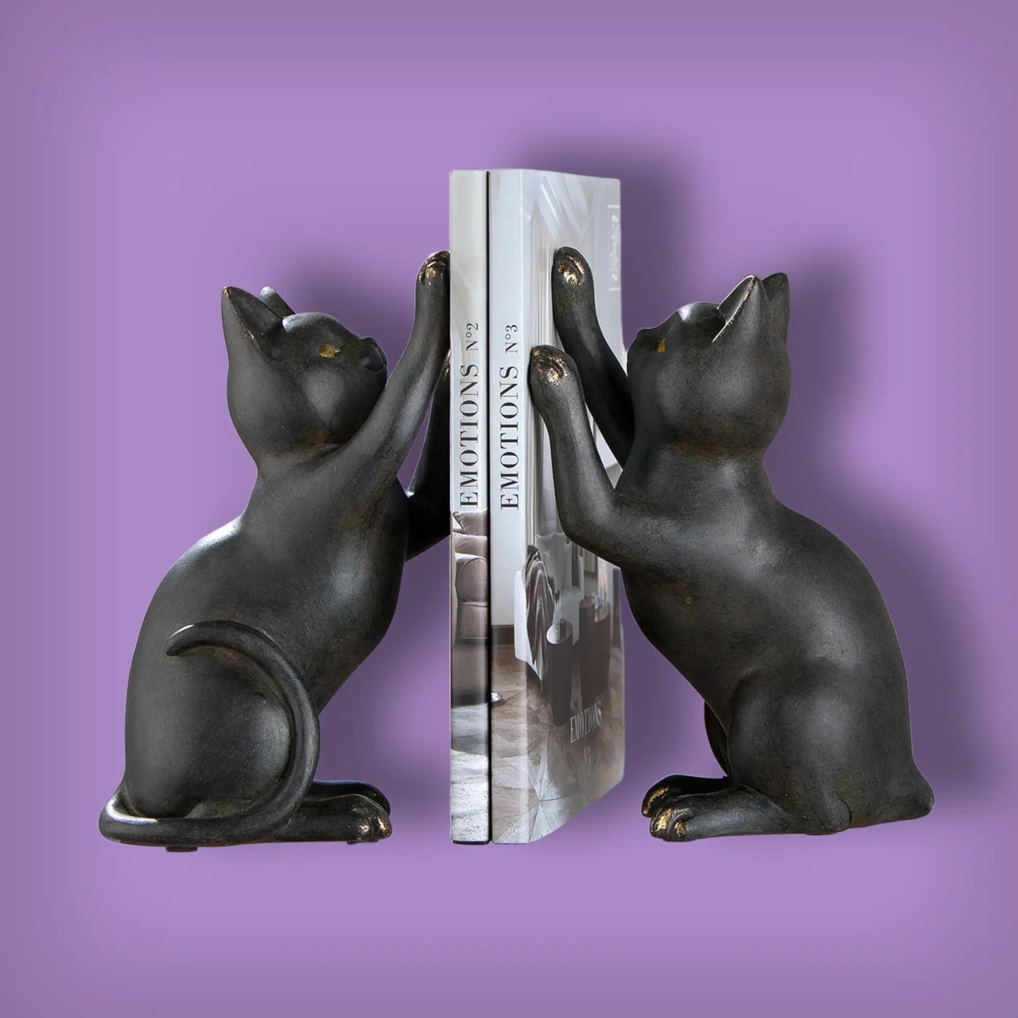 Buchstützen Katze Gatto
