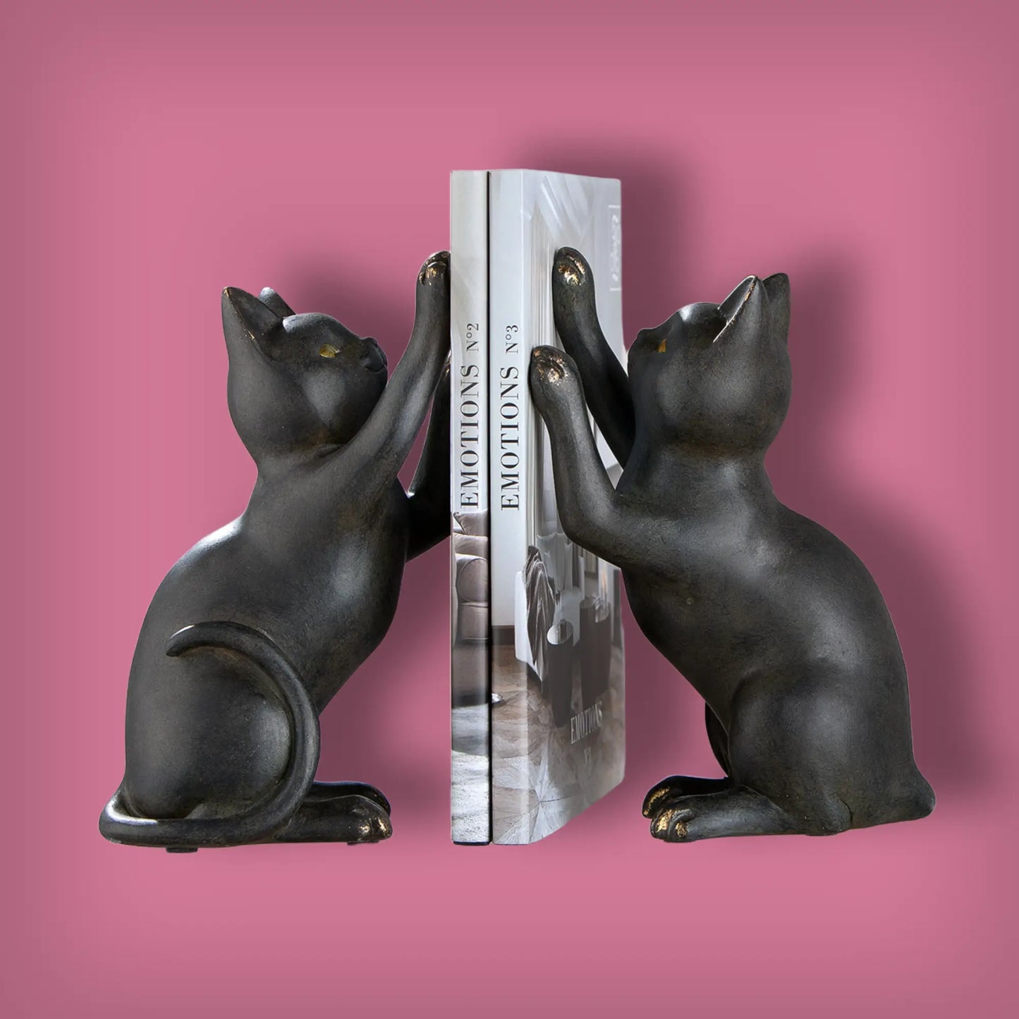 Buchstützen Katze Gatto