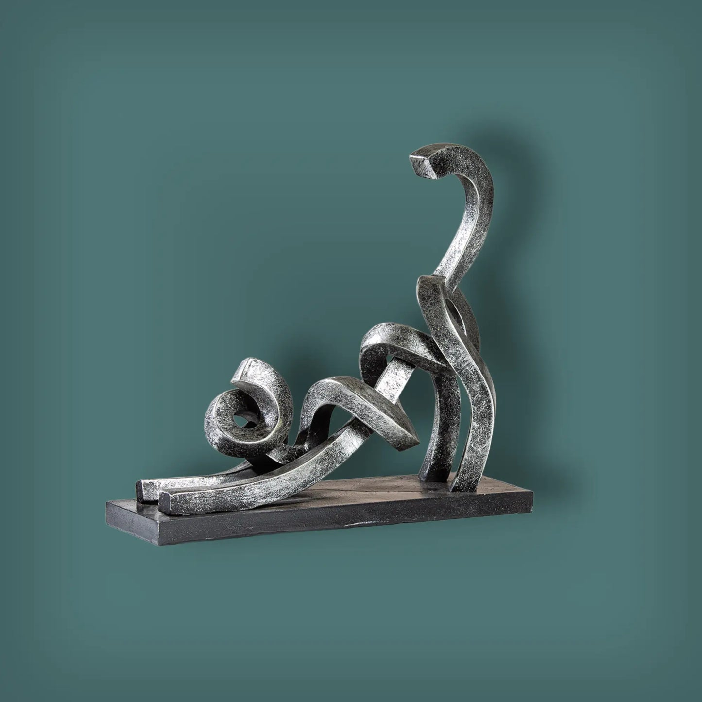 Skulptur Katze Stretching