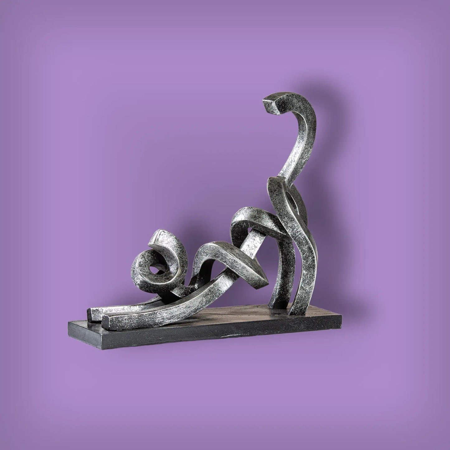 Skulptur Katze Stretching