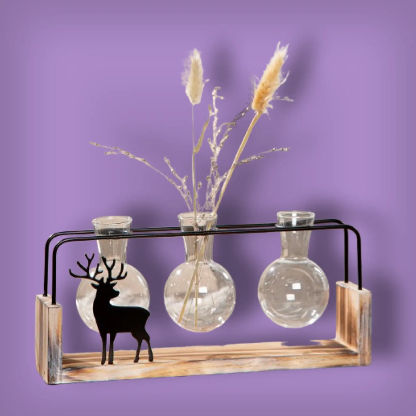 Vase Black Deer