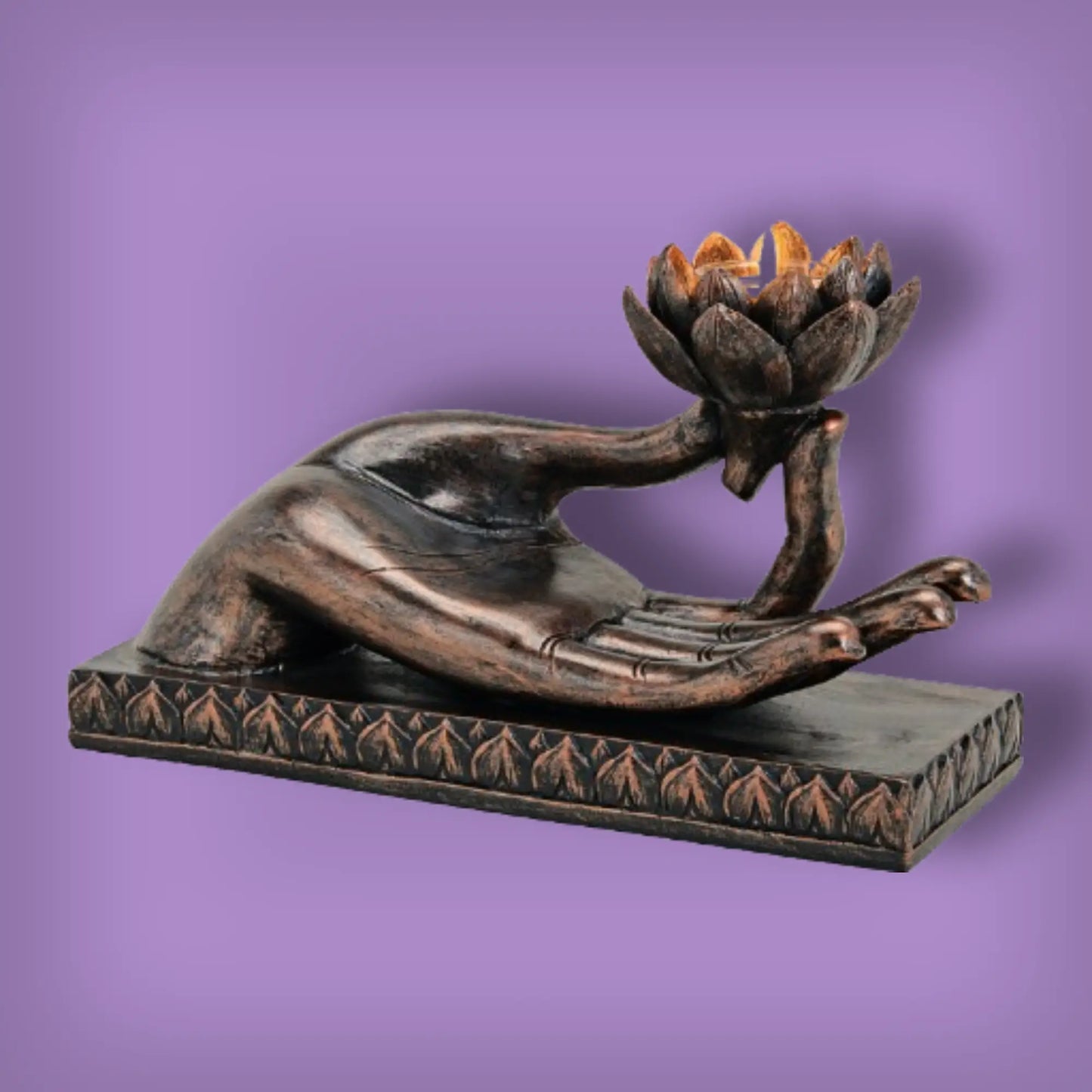 Buddha Hand mit Teelichthalter