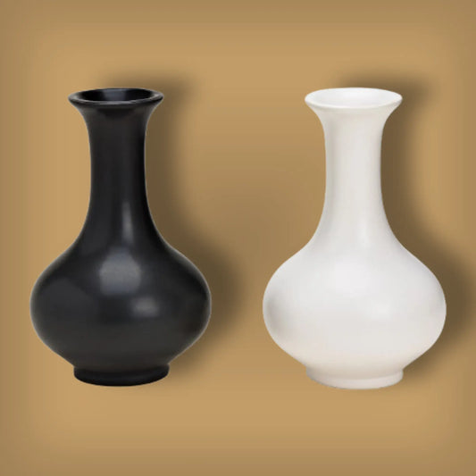 Vase aus Keramik Schwarz-Weiß