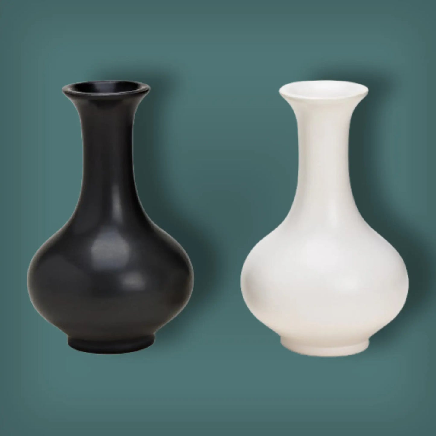 Vase aus Keramik Schwarz-Weiß