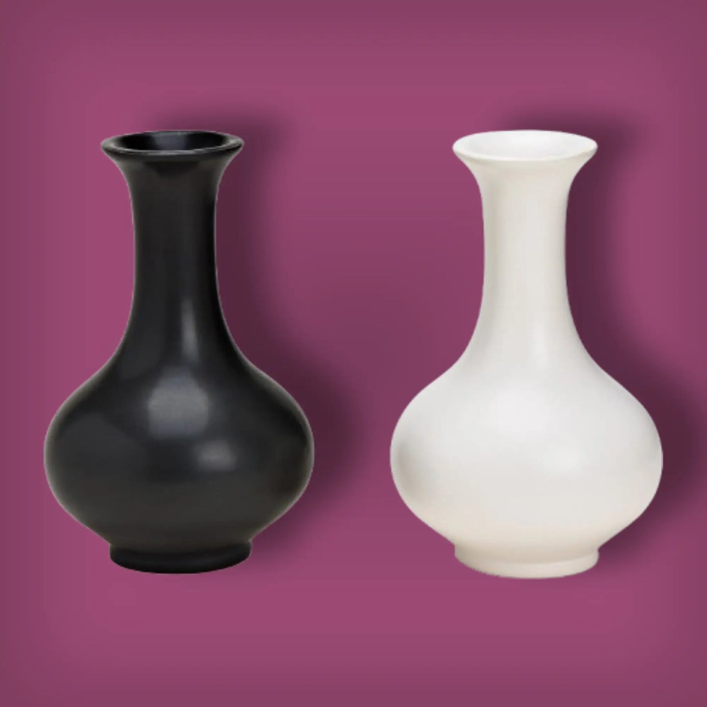 Vase aus Keramik Schwarz-Weiß