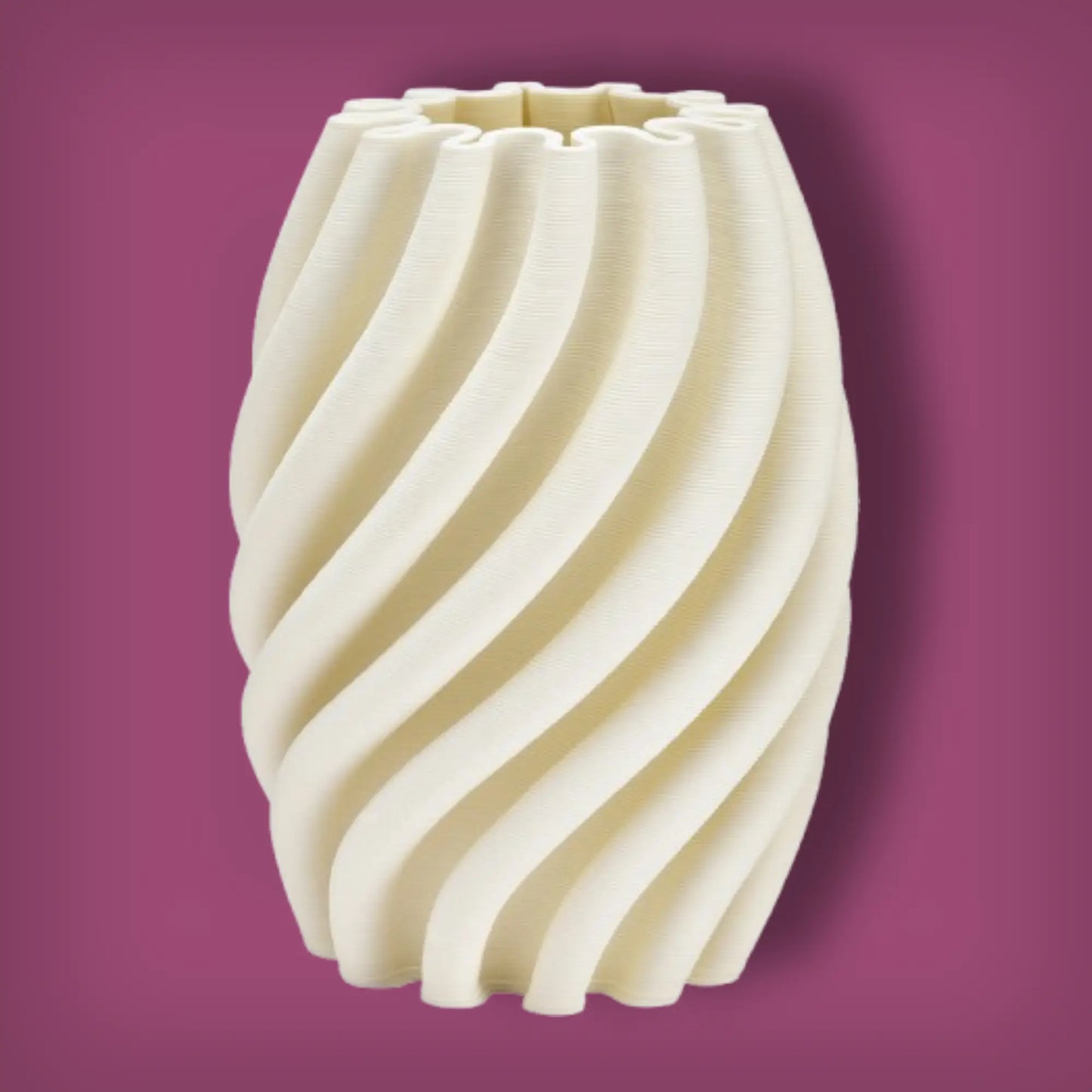 3D-gedruckte Keramikvase Weiß