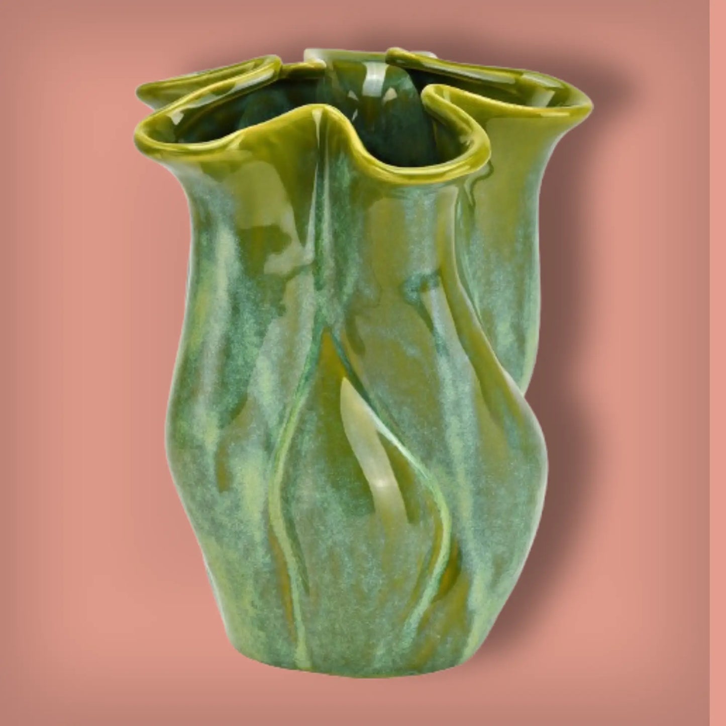 Vase aus Keramik Grün