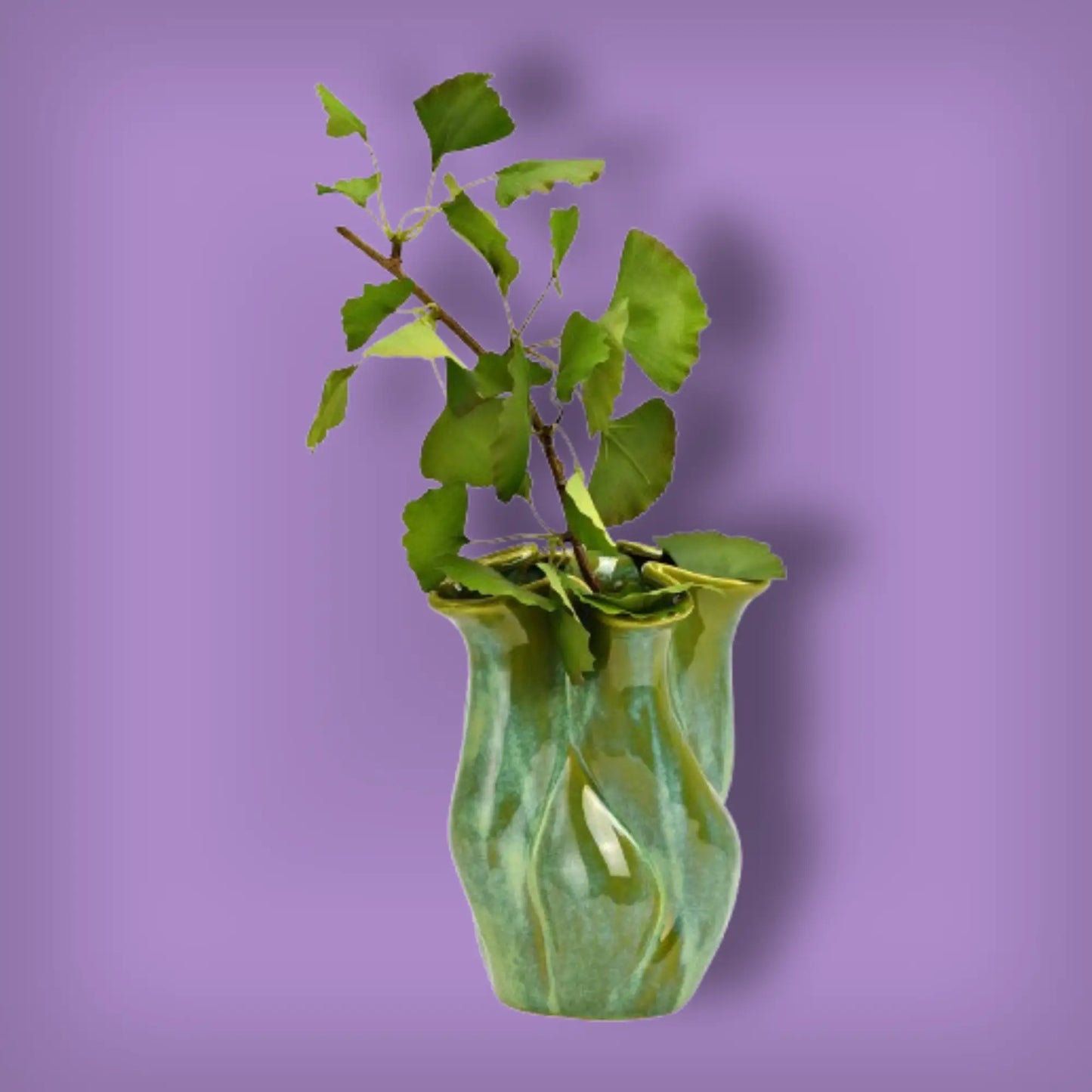 Vase aus Keramik Grün