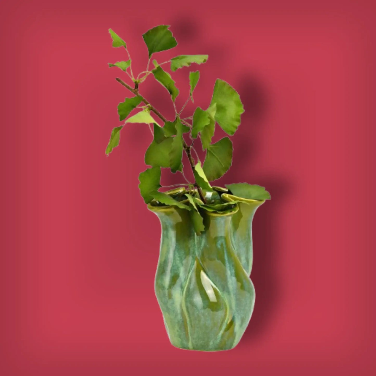 Vase aus Keramik Grün