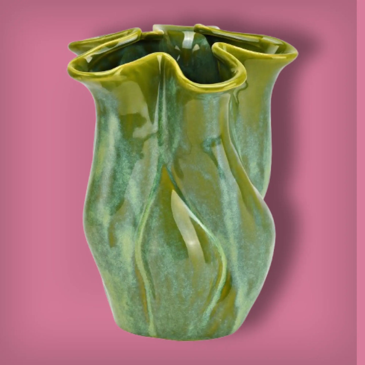 Vase aus Keramik Grün