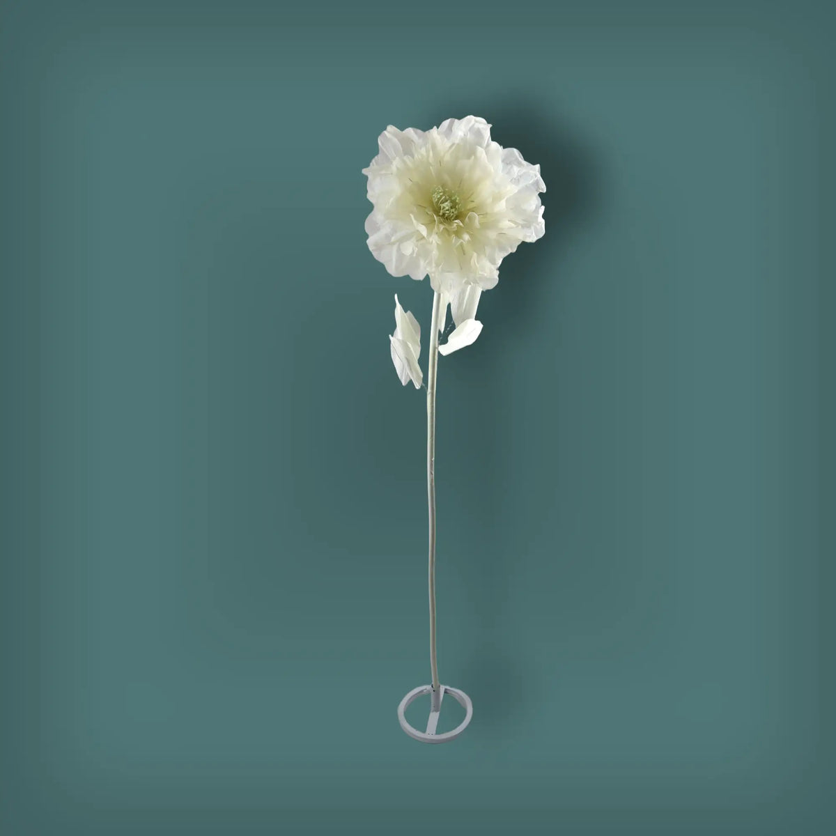 Deko-Blume auf Ständer Weiß aus Papier – Blüte & Geschenk Boutique