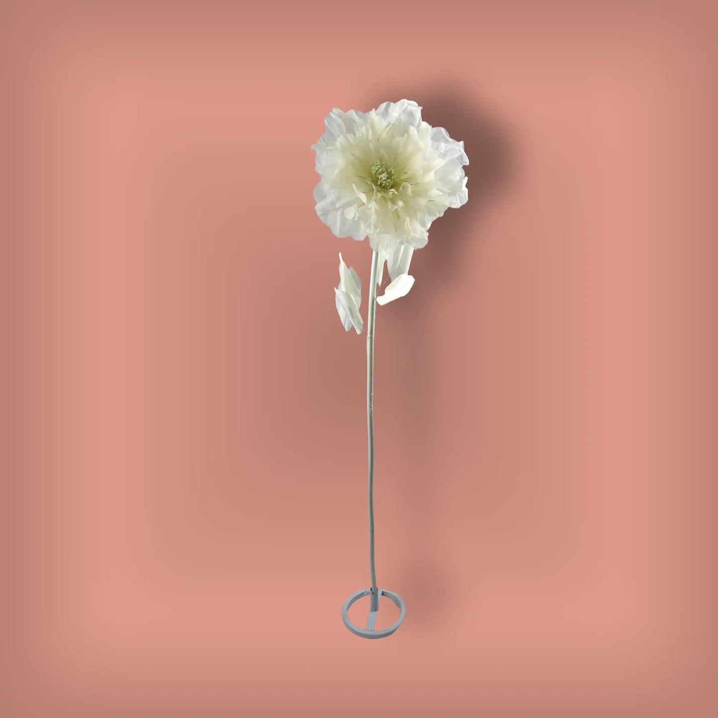 Deko-Blume auf Ständer Weiß aus Papier