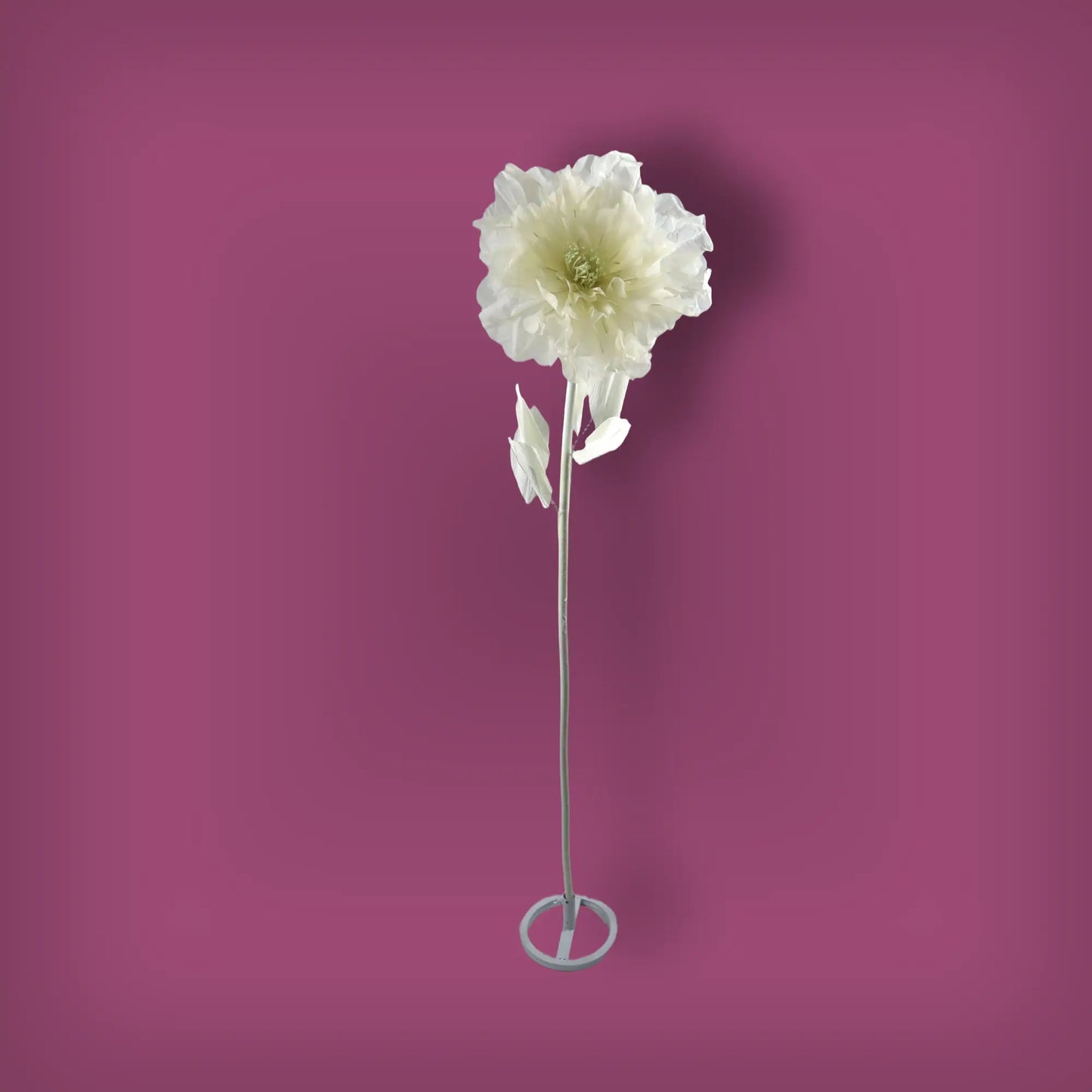 Deko-Blume auf Ständer Weiß aus Papier