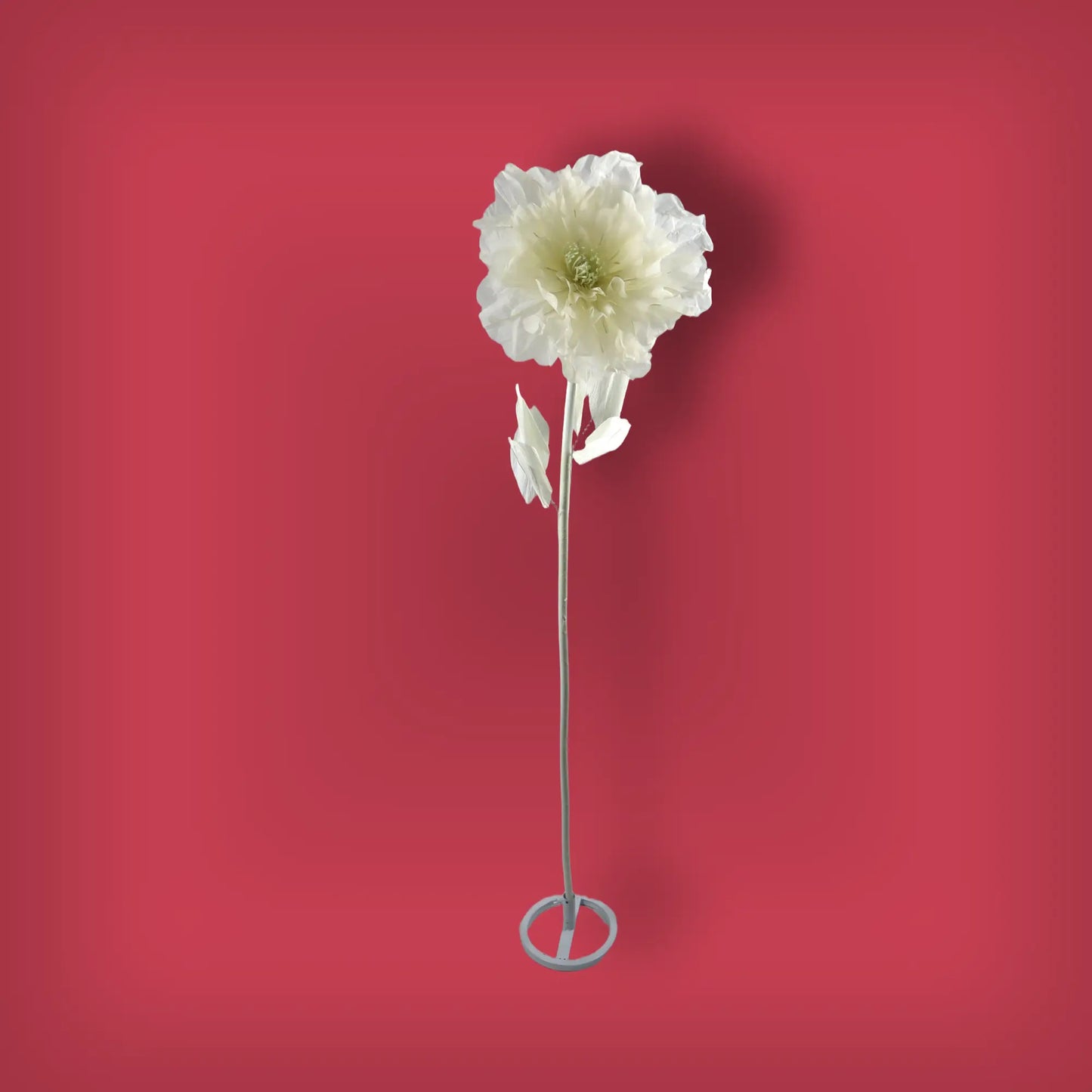 Deko-Blume auf Ständer Weiß aus Papier