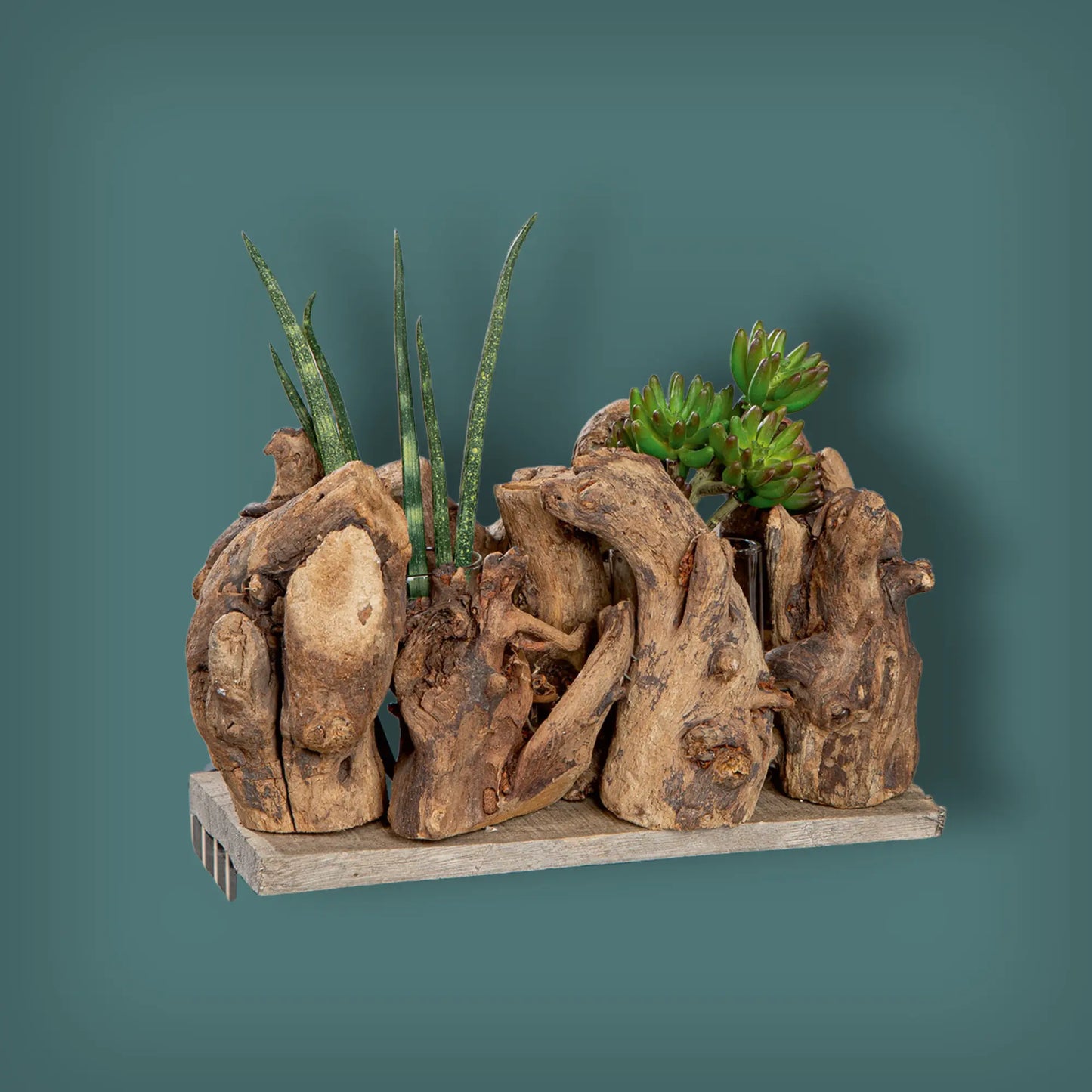 Vase/Windlicht aus Holz