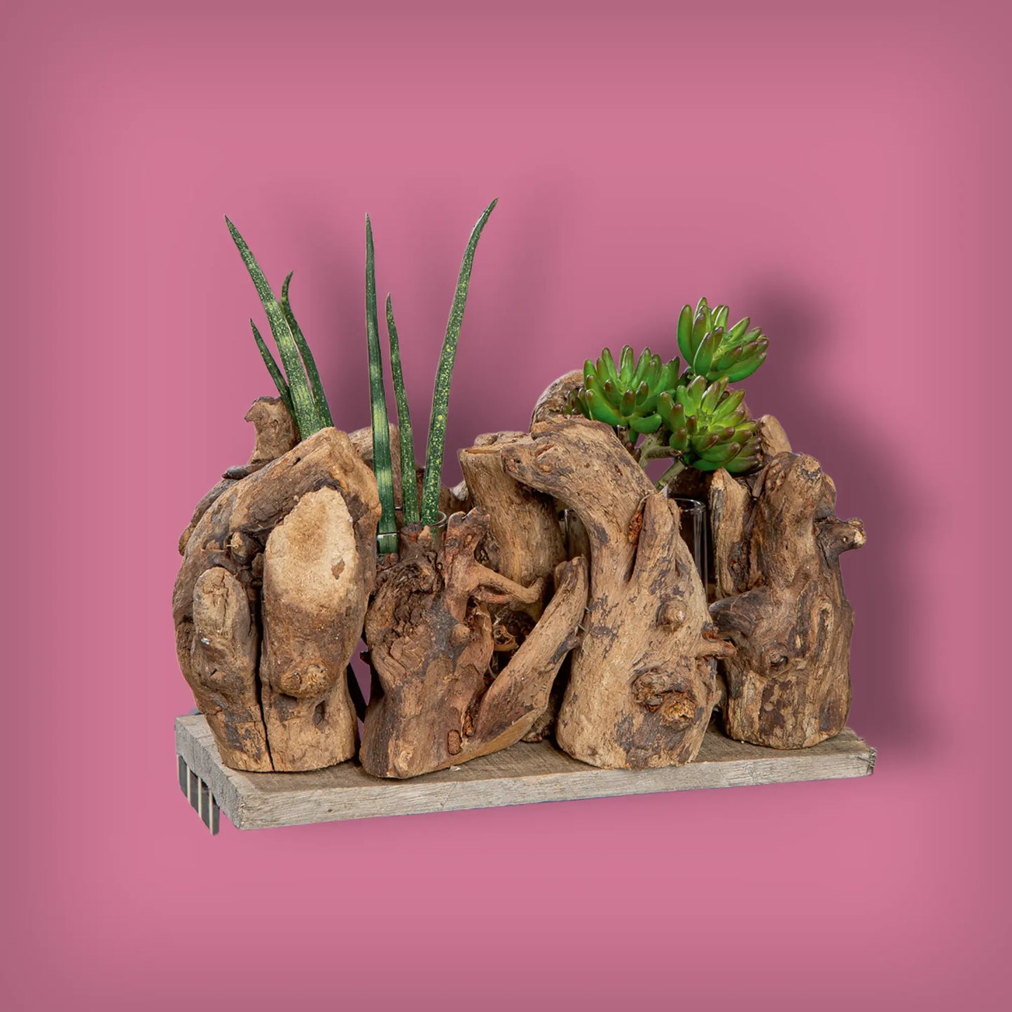 Vase/Windlicht aus Holz