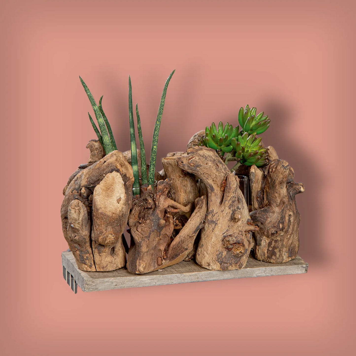 Vase/Windlicht aus Holz